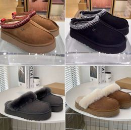 1uggslies-50 boots Designer Tasman Slipper Australia Fluffy Platform Tazz Slides Wool Shoes Winter Boot Sheepskin Fur Classic Brand Casual 5903ess