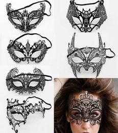 15 style ladies Venice diamond wrought iron mask with diamonds for Halloween Christmas wedding holiday party dance fashion mask1385327