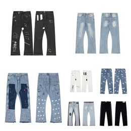 gallerydept Pant Designer Jeans Stacked Jeans per uomo Baggy dept Jeans English Stacked Jeans Uomo Pantaloni gallary dept pant street hip hop Jeans con stampa modello 8009