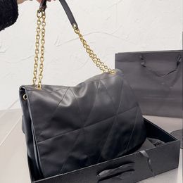 Chain Messenger Bag Large Tote Handbags Crossbody Handbag Shoulder Handbag Gold Hardwrde Letter Genuine Leather Shopping Purse