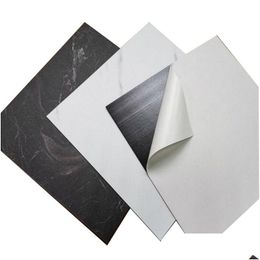 Tile Stickers Modern Thick Self Adhesive Tiles Floor Stickers Marble Bathroom Ground Wallpapers Pvc Bedroom Furniture Wall Sticker Roo Dhgfx