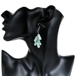 Dangle Earrings Bohemia Gemstone Tassel For Women Girls Natural Crystal Amethyet Agate Stone Bead Drop Earring Boho Jewelry