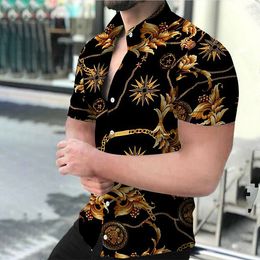 Men's Casual Shirts Summer Shirt High Quality 3D Printed Short Sleeve Blouses Fashion Camisa Hawaiana Hombre For Plus Size 4XL 230420