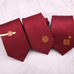 Bow Ties Tide 7/8CM Birds Wine Solid Happiness Polyester Self-tied Tie 7 48cm Lazy Zipper For Man Wedding Accessories Gift