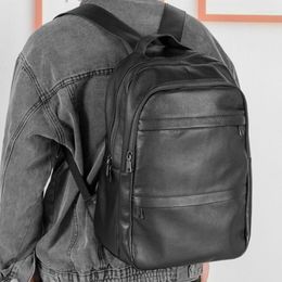 Backpack AETOO First Layer Cowhide Men's Leather Casual Business Computer Bag Travel Large Capacity Schoo