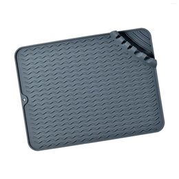 Table Mats Waterproof Dish Drying Pot Holder Heat Resistant 39x40cm Drain Pad Utensil Board Tray For Countertop