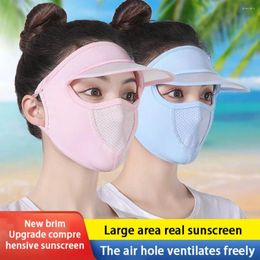 Cycling Caps Full Face Mask 1pcs Ice Silk Sun Protection Summer Uv With Hat Outdoor Sunscreen