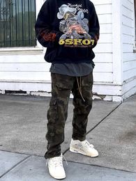 Designer Clothing Casual Pant Justin Bieber's same rhude camouflage pants men's Trend Brand fog high street button work pants Streetwear Jogger Sweatpants