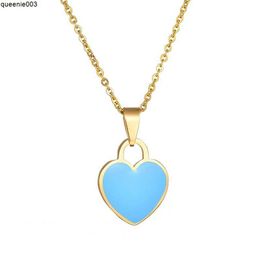 Pendant Gold Chain Love Designer Jewellery Women Charm Moissanite Double Heart Pendants Channel Cjewelers Clover Necklaces Crystal Stones Jewellery Sez8