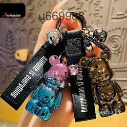 Wholesale Creativity Cartoon Keychain Key Buckle Handmade Men Women Bags Loves Keychains Colorful Bell Bear Pendants Accessories 5 Classic Styles