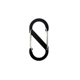 5 PCSCarabiners S Type Carabiner With Lock Two-way Knapsack Hook High-quality Anti-theft S-shaped Climbing Buckle 8-shaped Aluminium Alloy P230420