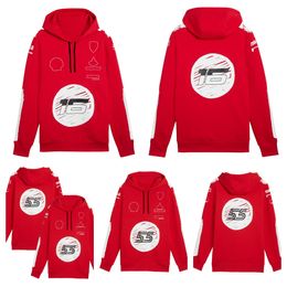 F1 Team Drivers Wear New Racing Series Sweatshirts No.16 and No.55 Men's Leisure Sports Hoodie