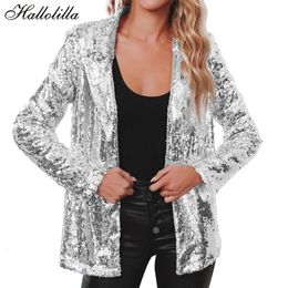 Men's Jackets Fashion Sequined Jacket Women Basic Outfits Casaco Feminino Casual Ladies Outerwear Harajuku Coats Woman Clothes Chaqueta Mujer 231120