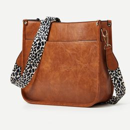 HBP Fashion shoulder bag outdoor women's bag leopard print shoulder strap PU crossbody bag