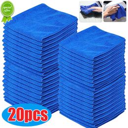 20pcs Car Microfiber Thin Cleaning Towels Soft Drying Cloth Hemming Water Suction Automobile Home Washing Duster Towel