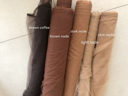 Fabric brown nude coffee light nude skin nude dark nude super soft fine mesh tulle tissue fabric 160cm width 4meterslot 230419