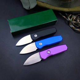 High Quality Runt 5 AUTO Tactical Knife S35vn Satin Blade Aviation Aluminium Handle Outdoor Camping Hiking EDC Pocket Knives with Retail Box