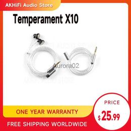 Cell Phone Earphones Temperament X10 In Ear Flat Head Plug Earphones 16mm HIFI Wired Flat Headset Sport open-type Gaming headphone For Game/Stellar YQ231120