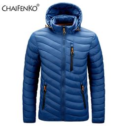 Men's Jackets CHAIFENKO Brand Winter Warm Waterproof Jacket Men 2023 Autumn Thick Hooded Parkas Mens Fashion Casual Slim Coat 231118