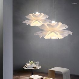 Pendant Lamps Nordic Simple Lights Italian Designer Flower Ceiling Light Romantic Bedroom Decor E27 Hanging