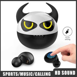 Cell Phone Earphones Sports Wireless Bluetooth Headphones With Microphones TWS Earphone 9D Stereo Gaming Cartoon Noise Cancelling Waterproof Headsets YQ231120