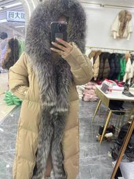 Womens Down Parkas Winter Jacket Women Real Fox Fur Hooded Collar Natural Thick Warm long Duck Coat Loose Luxury Outerwear Streetwear Fashion 231120