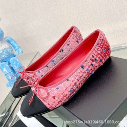 Shoes Little Fragrant Ballet Flat Bottom Bow Shallow Mouth Single