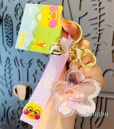 Fashion Cartoon Keychains Key Chain Buckles Men Women Bags Purse Car Keychain Sakura Bottle Liquid