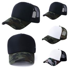 Ball Caps Unisex Camouflage Mesh Baseball Cap Hat Blank Visor Embroide Women Cm Punk