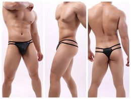 Underpants PERSON Man Arrival Sexy Underwear Men Briefs Thongs Fashion Patent Leather Fabric Innovative DesignUnderpants