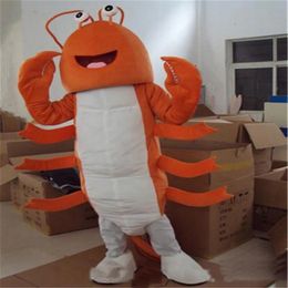 Halloween Lobster Langouste Mascot Costume Adult Cartoon Character Outfit Attractive Suit Plan Birthday