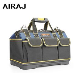 Tool Bag AIRAJ Upgrade Tool Bag 1315171923 in Electrician Bag 1680D Oxford Waterproof Wear-Resistant Strong Tool Storage Toolkit 230419