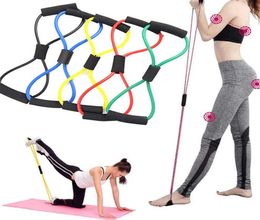 Yoga Resistance Exercise Bands Gym Fitness Equipment Pull Rope 8 Word Chest Expander Elastic Muscle Training Tubing Tension Rope3506383