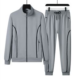 Men's Tracksuits Men Clothing Spring and Autumn Casual Suit Fashion Sports Sets Solid Colour Clothes for Men Ropa Hombre 230419