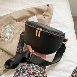 Evening Bags Quality Solid Colour Soft PU Leather Waist Packs For Women Simple Design Female Fanny Pack Ladies Waist Bag Crossbody Belt Bag J230419