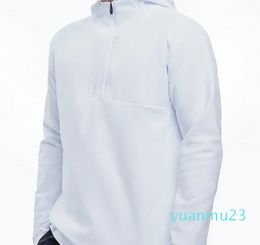 mens jackets hoodys Plus Velvet Autumn and winter yoga hoodie Scuba Thickening sports half zipper terry designer sweater