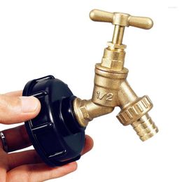 Bathroom Sink Faucets Rain Barrel Spigot Brass Water Faucet For Tanks Tubs Pools Turn Ball Valve With Bulkhead Fitting