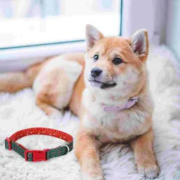 Dog Collars Adorable Pet Collar Puppy Christmas Thick Polyester Small Puppies Cartoon