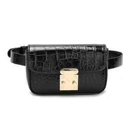 Evening Bags Mihaivina Leather Waist Belt Bags Women Bum Bag Luxury Fanny Pack Female odile Shoulder Pouch Bag Black Mobile Phone Bags J230419