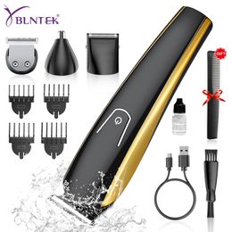 Clippers Trimmers YBLNTEK 3 In 1 Multifunctional Men Hair Trimmer Machine Hair Clipper Electric Beard Shaver Nose Hair Trimmer Barber Grooming Kit 230419