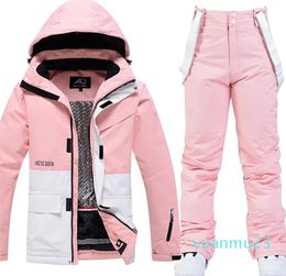 Other Sporting Goods Ski Suit Winter Men Women Splicing Snow Jacket Warm Windproof Thickened Snowboard Pants Waterproof Alpine