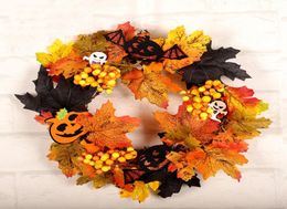 Halloween Party Decoration Wreath Simulation Garland Hanging Display Window Decor Pumpkin Skull Halloween Wreath DBC VT08468829086