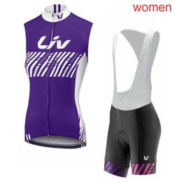 LIV dy Cycling Sleeveless Jersey vest bib shorts Set Riding Clothing Fashion MTB QuickDry sportwear Q6232747664223803056