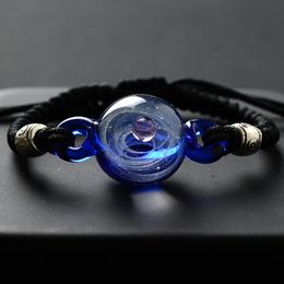 Chain BOEYCJR Universe Planets Glass Bead Bangles Bracelets Galaxy Fashion Jewelry Galaxy Solar System Bracelet For Women Christmas 231118