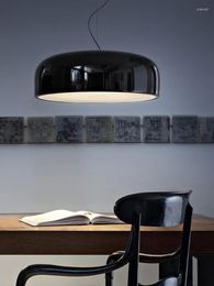 Pendant Lamps BLACK/WHITE Round Lamp Nordic Modern Restaurant Kitchen Hanging Chandelier Loft Smithfield Designer Light Fixture