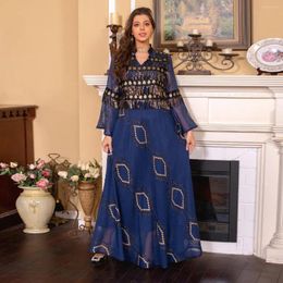 Ethnic Clothing Middle Eastern Evening Dress Retro Loose Saudi Dubai Abayas Women Muslim Elegant Beaded Tassel Embroidery For