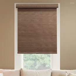 Curtain Cordless Roller Shade Felton Truffle (Natural Woven) 56"W X 72"H