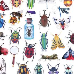 Gift Wrap 36pcs Insect Sticker Diary Stickers For Notebooks Stationery Scrapbooking DIY Office Supplies Collage Material