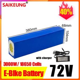 72V 20Ah 30Ah 40Ah 50Ah 60Ah battery pack 3000W High Power 84V electric bike motor electric scooter ebike battery with BMS