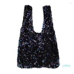 Evening Bags Exclusive Self-made Starry Sequins Japanese Waistcoat Bead Piece Hand Bag